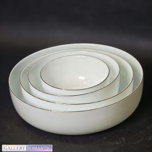ست 4 عددی تابه سفید گرد ارکوپال دیلایت هوم لبه طلایی کد 401