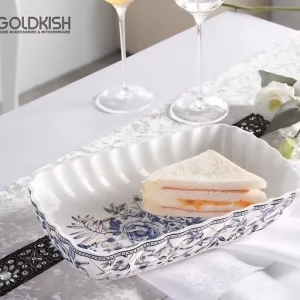 تابه مستطیل سرامیکی گلدکیش مدل لوتوس کد 701134