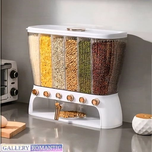 جای حبوبات 6 خانه اکرولیک وارداتی به همراه پیمانه جای حبوبات 6 خانه اکرولیک وارداتی به همراه پیمانه