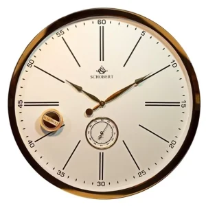 ساعت دیواری استیل شوبرت موتور ارام گرد 5 سال گارانتی کد 5306ga