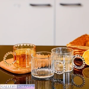 فنجان-ماگ کریستال دسته مروارید چینی yujing مدل الیسیا کد 4-5806 بسته 6 عددی