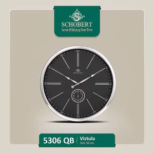ساعت دیواری استیل شوبرت موتور ارام گرد 5 سال گارانتی کد 5306qb
