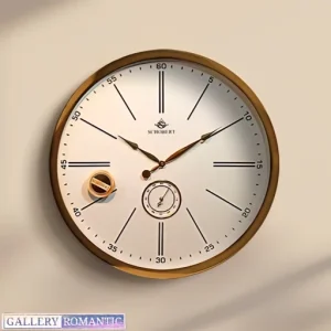 ساعت دیواری استیل شوبرت موتور ارام گرد 5 سال گارانتی کد 5306ga