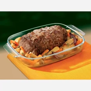 تابه پیرکس مستطیل فرانسه اصلی 30 در 19 گنجایش 1.9 لیتر