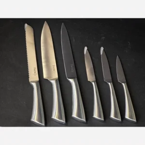 سرویس کارد اشپزخانه پرارین مدل اسپیرال دنیز چوبی 7 پارچه کد 8111-8105