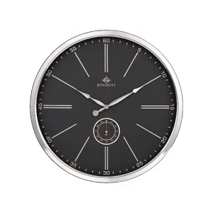 ساعت دیواری استیل شوبرت موتور ارام گرد 5 سال گارانتی کد 5306qb