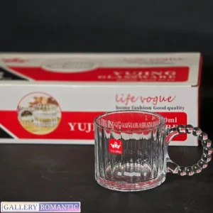 فنجان-ماگ کریستال دسته مروارید چینی yujing مدل الیسیا کد 4-5806 بسته 6 عددی