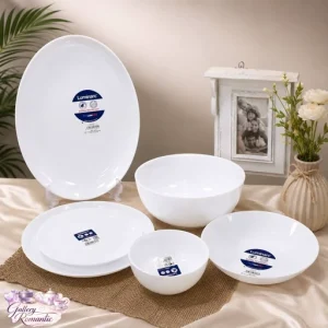سرویس ارکوپال لومینارک فرانسه دیوالی سفید 6 نفره 26 پارچه