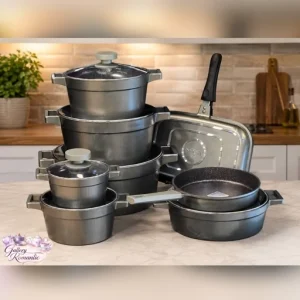 سرویس قابلمه چدن گرانیت یونیک 15 پارچه کیهانی