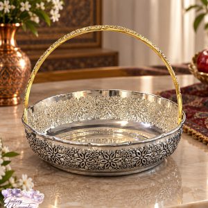 سبد دسته دار مس زنجان رز گل کروم قطر 21