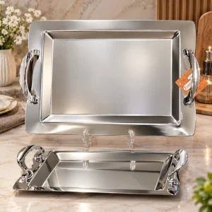 سینی جفتی استیل فری کوک النا ساده کد 0171-0172