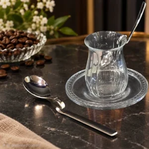 قاشق قهوه-چای خوری استیل خم دار hm فروش عددی